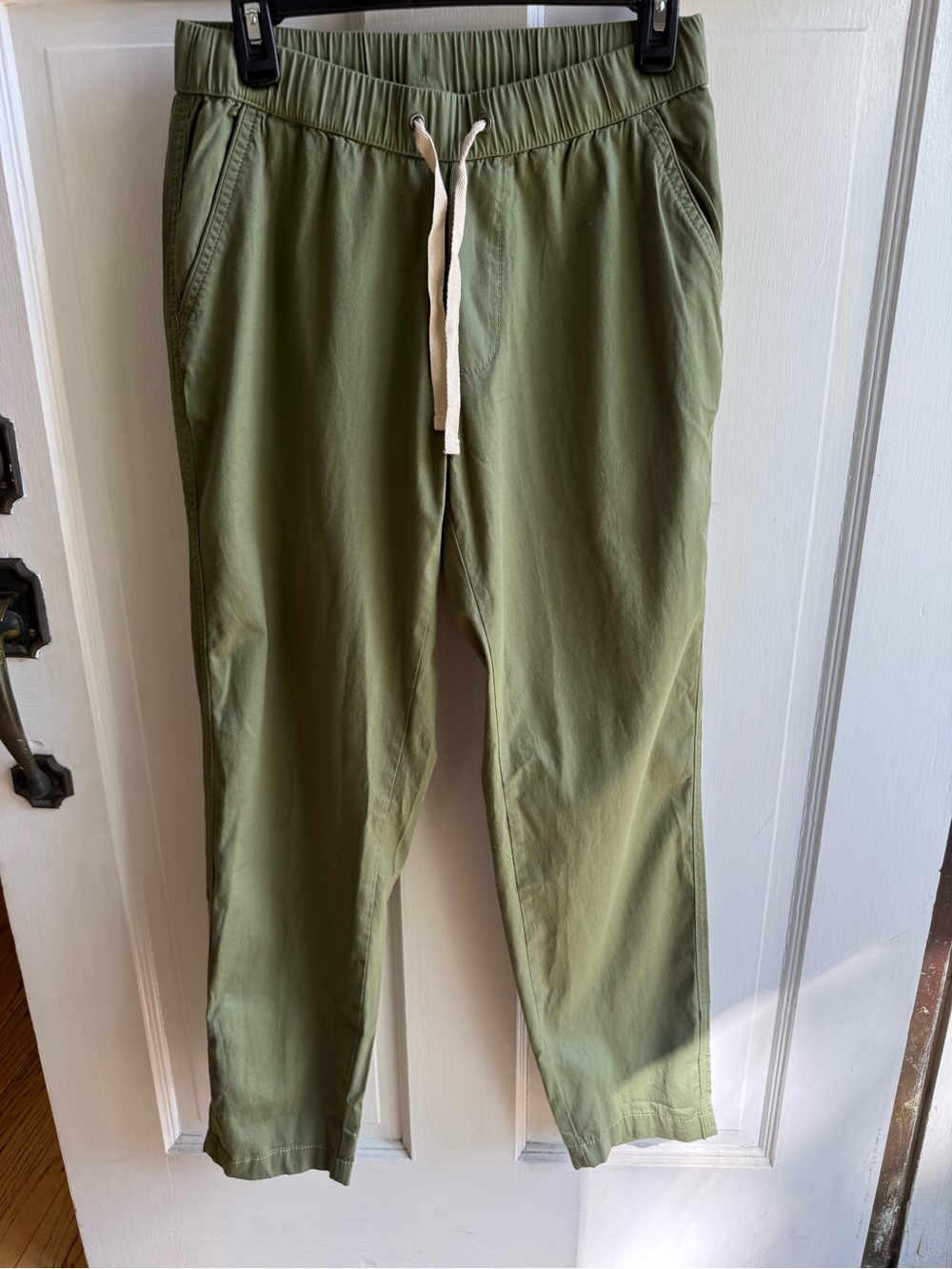 Pact Olive Green Tapered Drawstring Pants